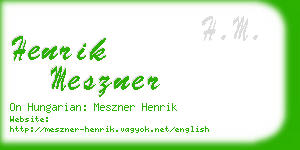 henrik meszner business card